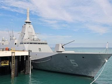 Image for  Japanese frigate arrives in Australia as Tokyo bids for defense deal