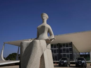 Image for  Brazil confronts military officers accused of plotting a coup in historic trial