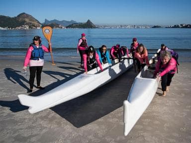 Image for  A group of Brazilian women battling cancer find new hope thanks to Va'a canoeing