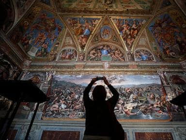 Image for  Vatican unveils last of restored Raphael Rooms after 10-year cleaning that yielded new discoveries