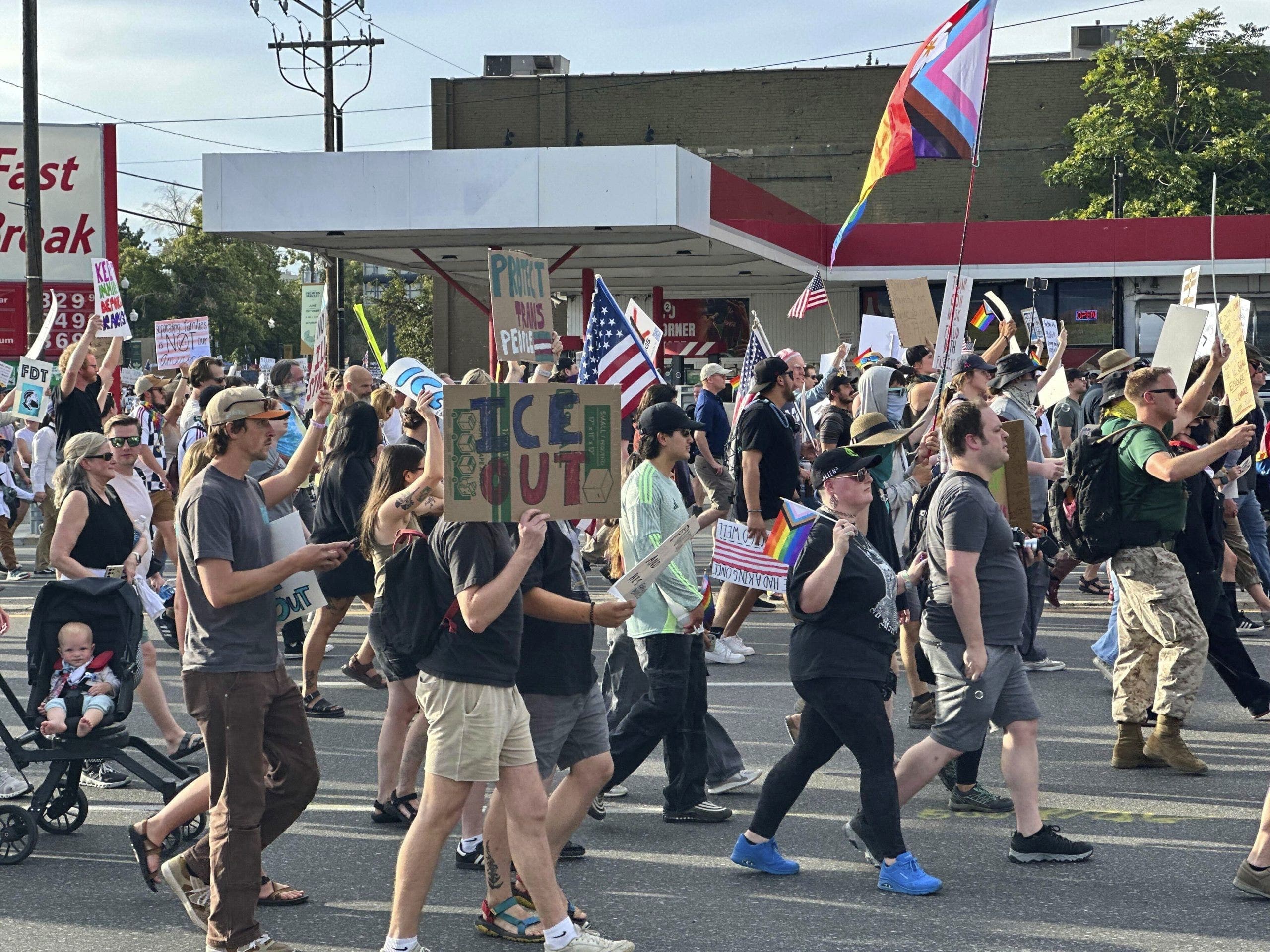 Image for Innocent bystander gunned down at Utah protest as peacekeepers take aim at armed suspect