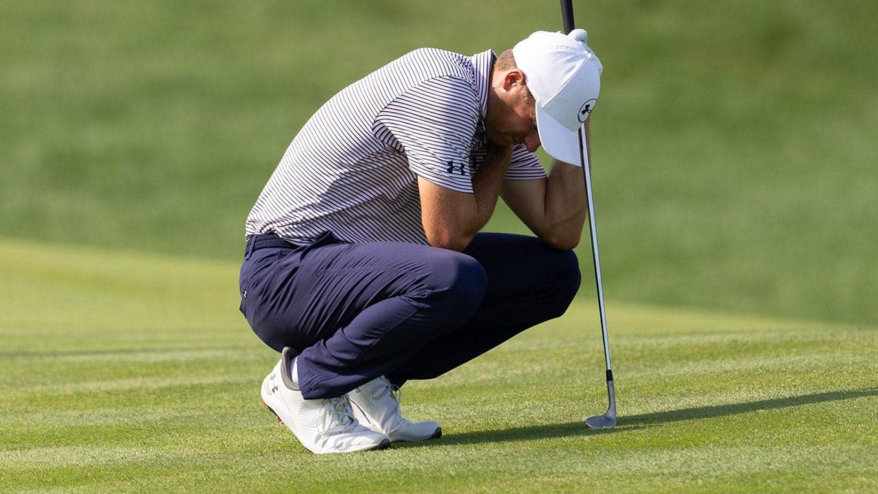 Image for Jordan Spieth's painful yell signals first-ever PGA Tour withdrawal at Travelers Championship