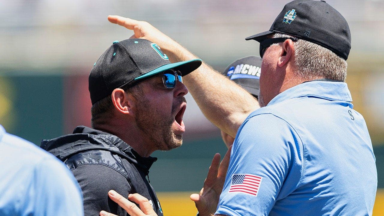 Image for Coastal Carolina coach gets ejected in first inning of pivotal College World Series matchup