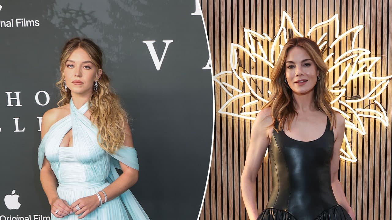 Image for Sydney Sweeney stuns in cut-out dress while Michelle Monaghan turns heads in leather: PHOTOS