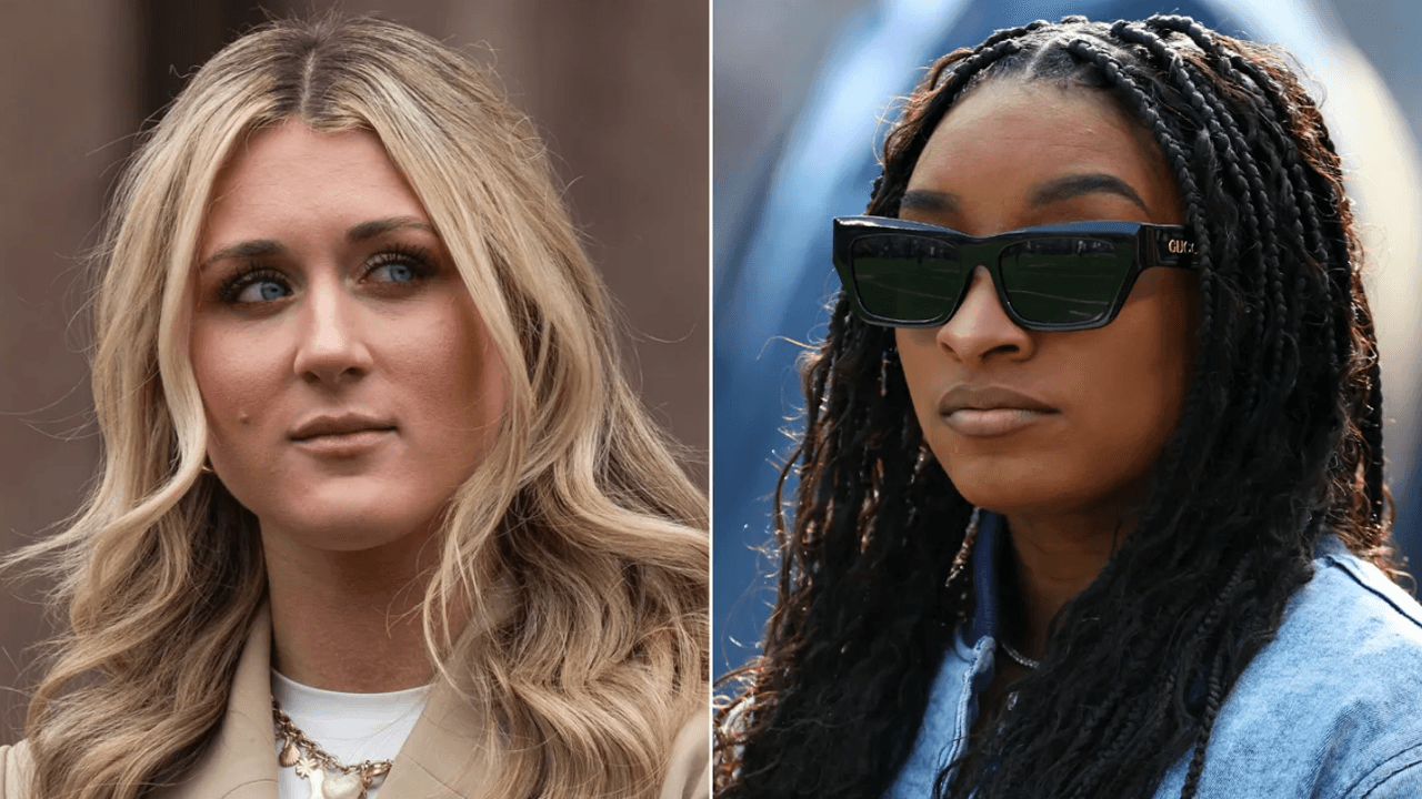 Image for Riley Gaines says Simone Biles 'sold out' young female athletes in heated debate over transgender sports