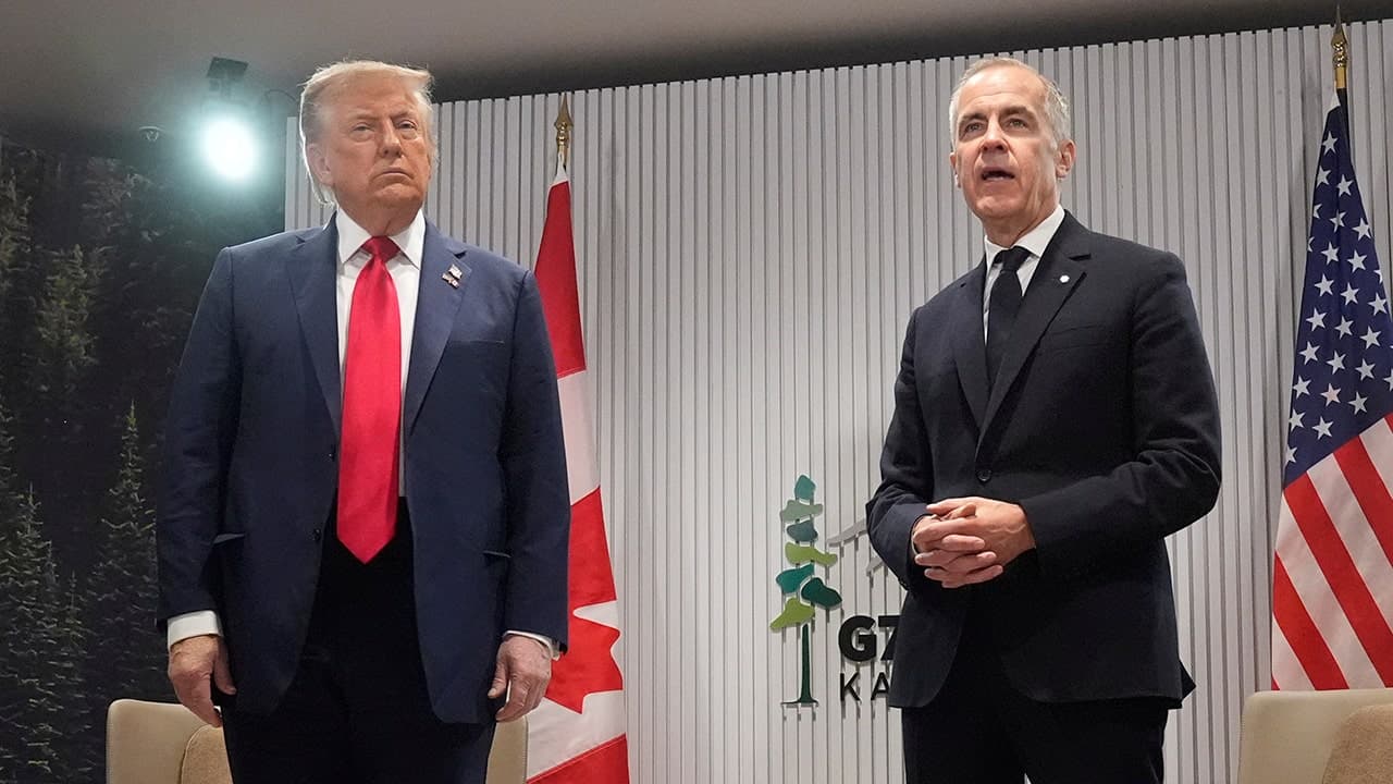 Image for Carney cuts short questions to Trump ahead of G7 summit
