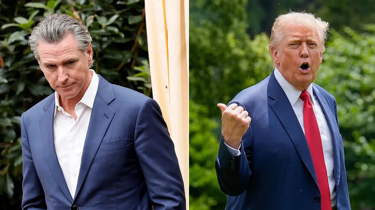Image for Trump gives blunt response to Newsom daring Homan to arrest him: 'I would'